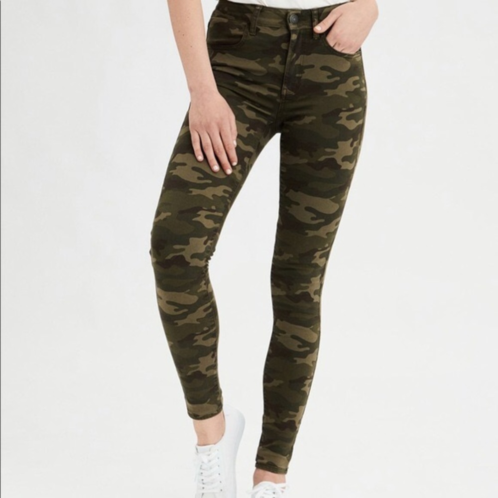 American Eagle Camo High Rise Jegging 10L long